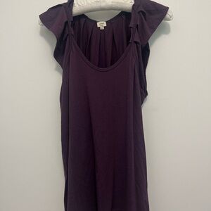 Aritzia Wilfred Plum Flowy Tank Top